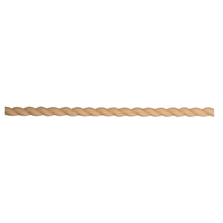 1/2 X 1/2 X 96 Rope Insert Moulding In Soft Maple
